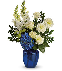 Ocean Devotion - Blue & White Vase from Olney's Flowers of Rome in Rome, NY